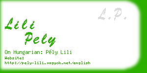 lili pely business card